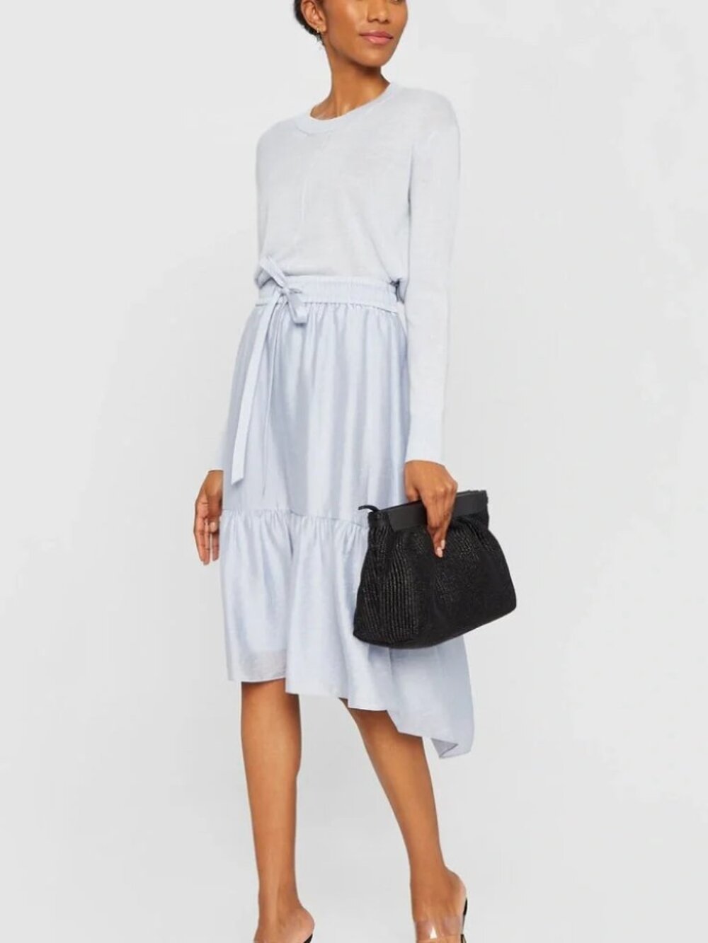 Club Monaco Tiered Light High-Low Skirt - like new!